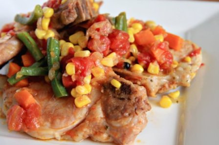  CHULETAS A LA JARDINERA