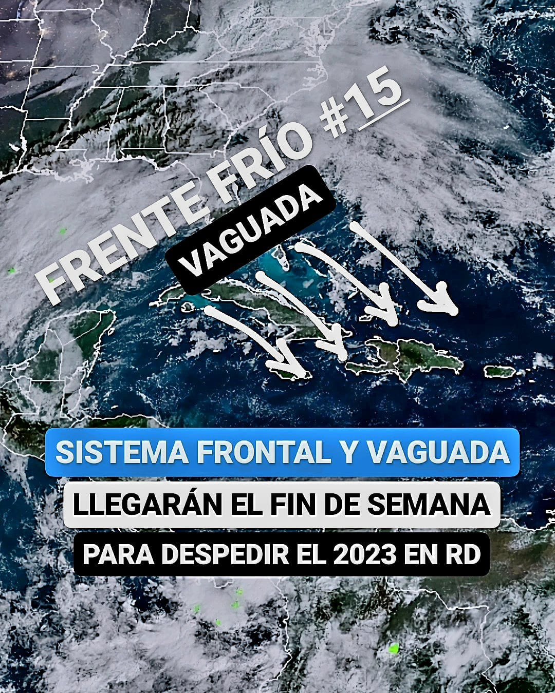  Advierten períodos lluviosos y temperaturas agradables en RD por incidencia de frente frio y vaguada