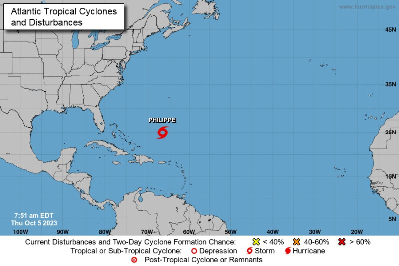 Onamet mantiene en vigilancia estricta tormenta tropical Philippe