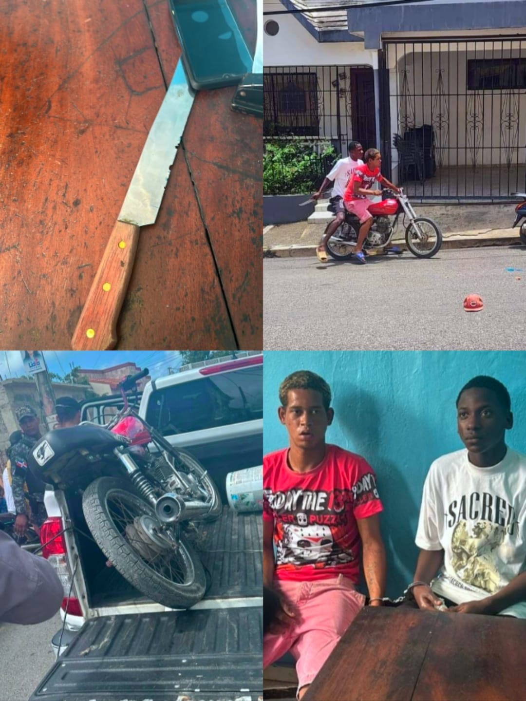    Policía captura a dos jovencitos cometían asaltos a filo de cuchillo en Puerto Plata