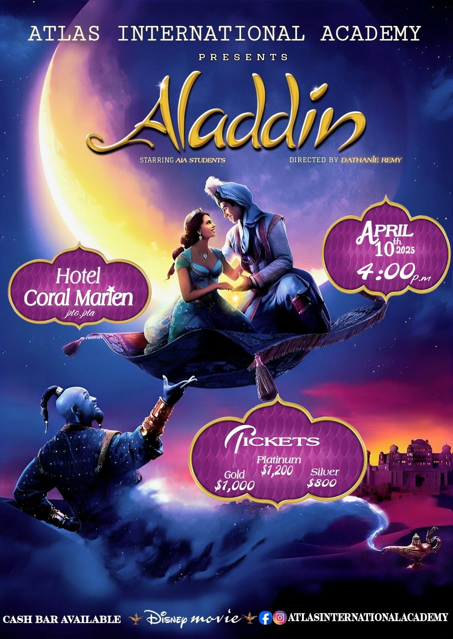 Atlas International Academy presenta el musical Aladdin en Puerto Plata   