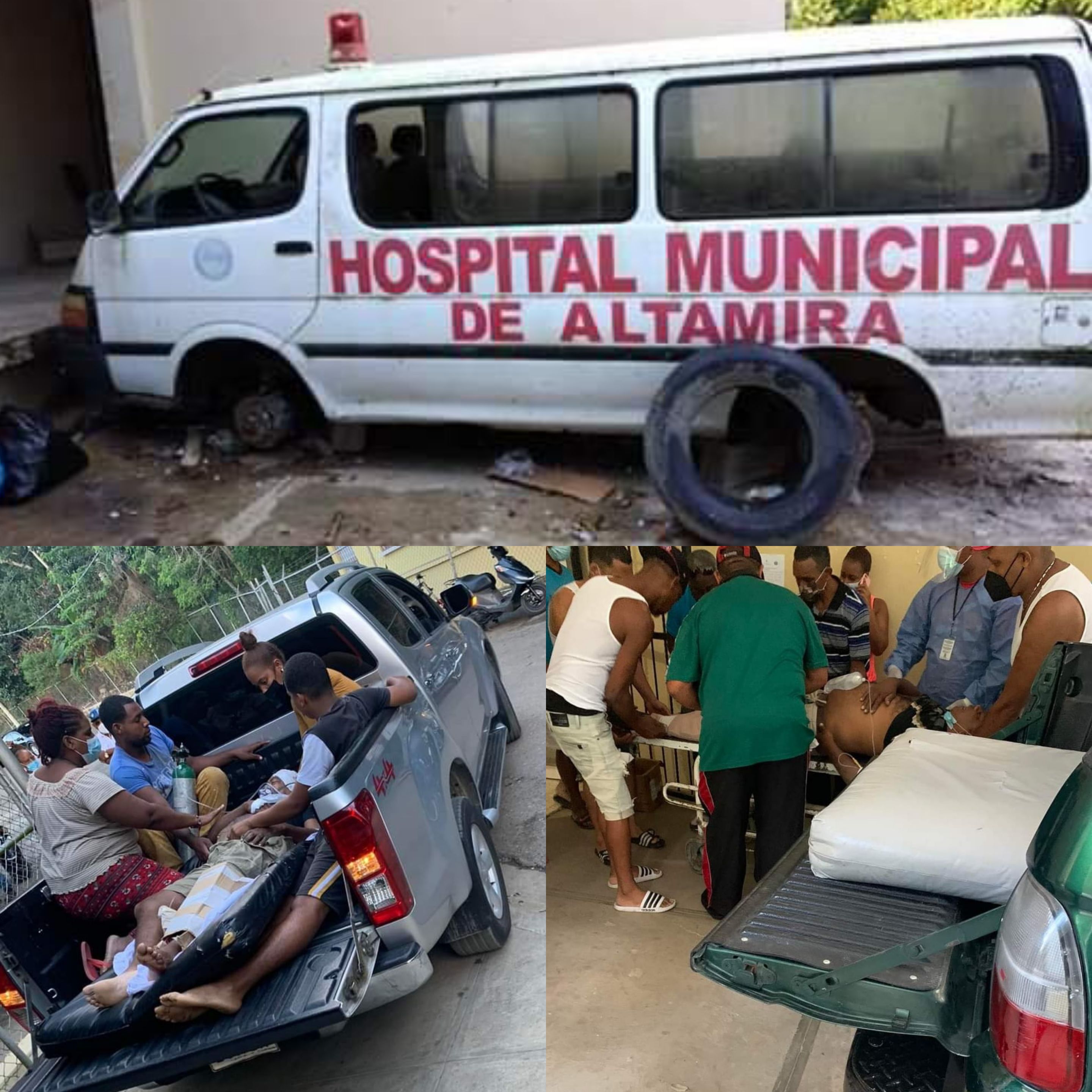 Piden una ambulancia para hospital municipal de Altamira, accidentados tienen que ser trasladados en camionetas