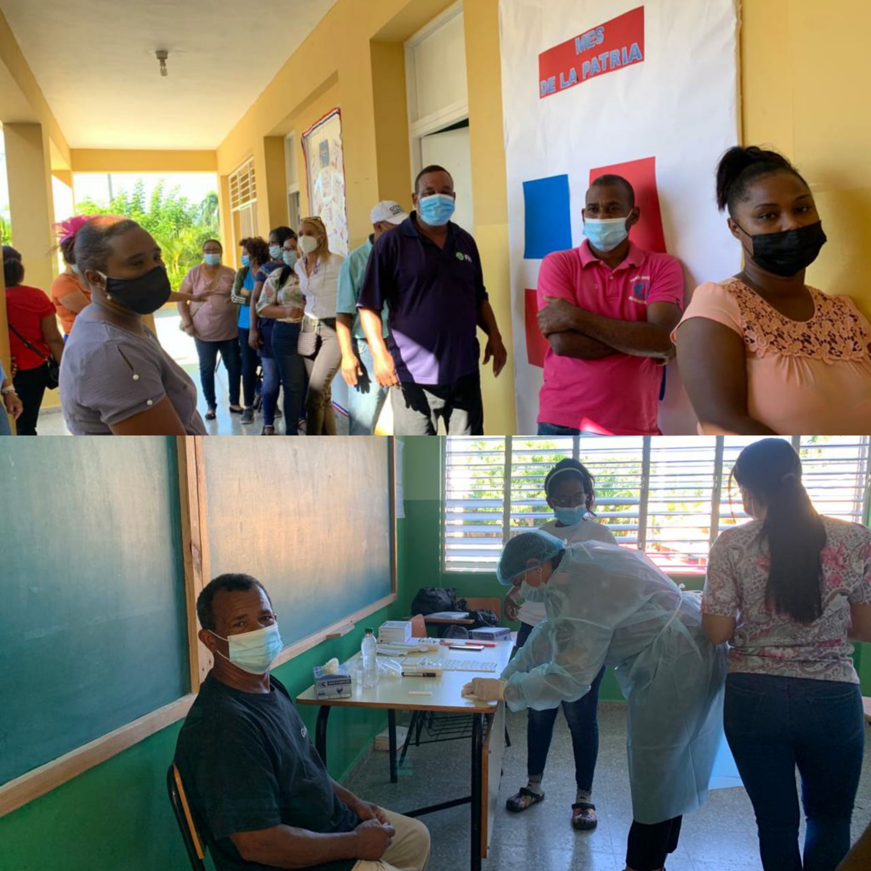 Autoridades inician jornada de vacunación y pruebas de antígenos en centros educativos de Puerto Plata
