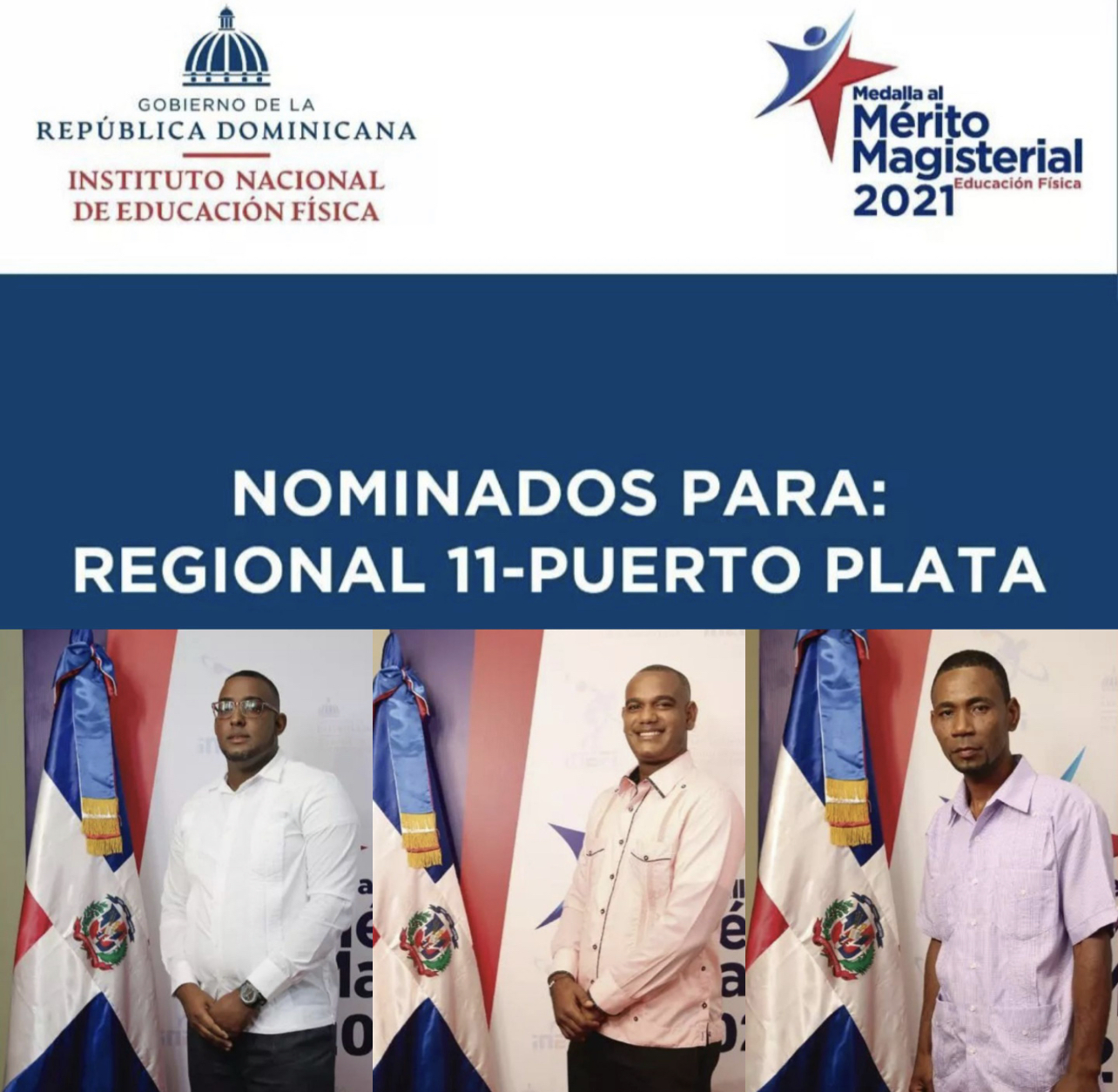 Tres profesores de Puerto Plata son nominados por el INEFI a la 