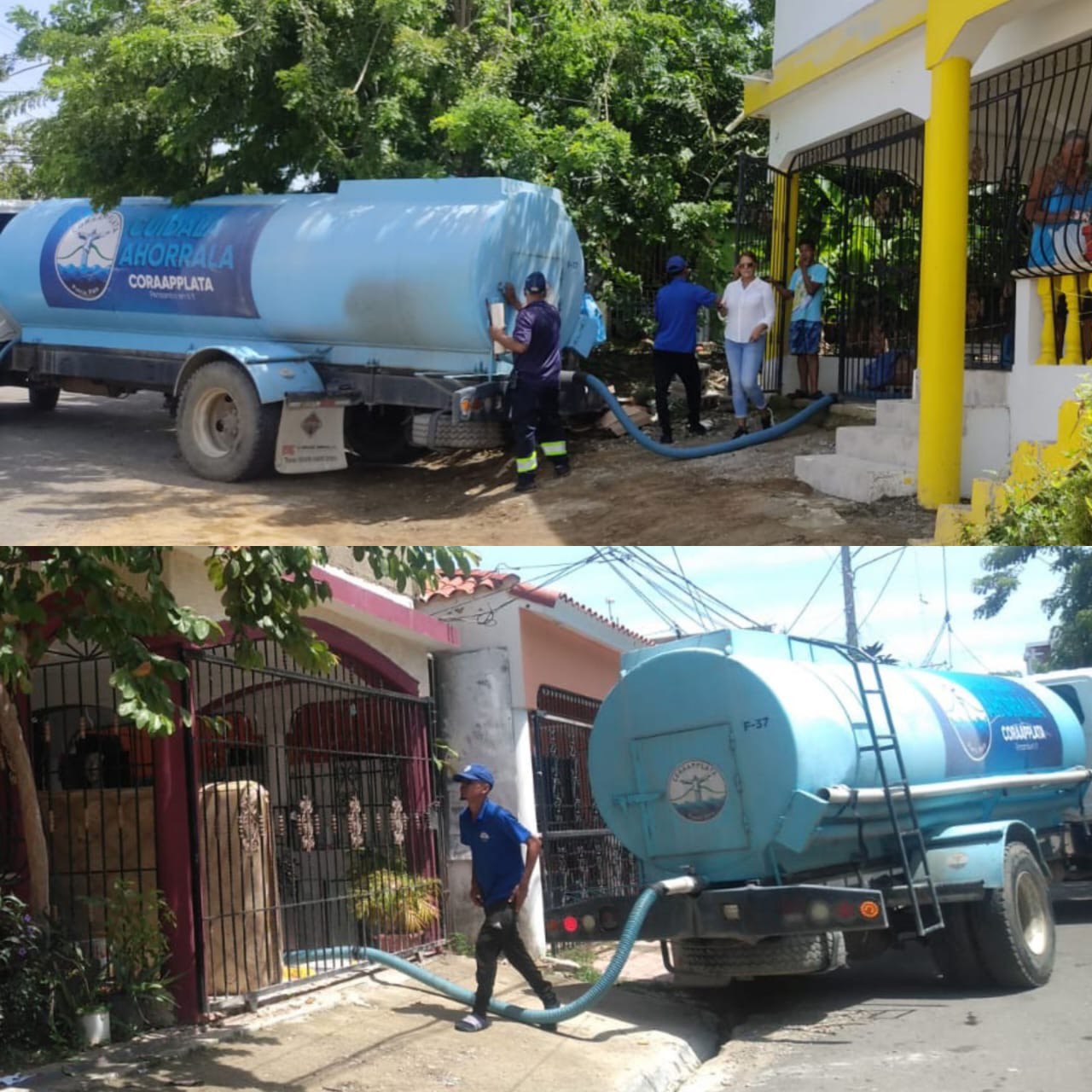 CORAAPPLATA continúa realizando operativos de distribución de agua potable en sectores y comunidades de Puerto Plata