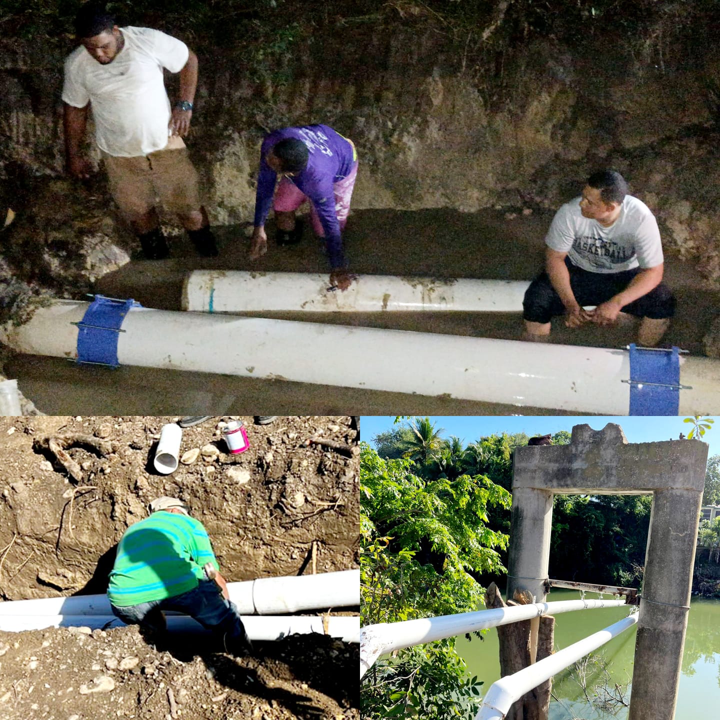 Obras Públicas y CORAAPPLATA reubican líneas sanitarias y de agua potable que pasan sobre puente de Cangrejo 