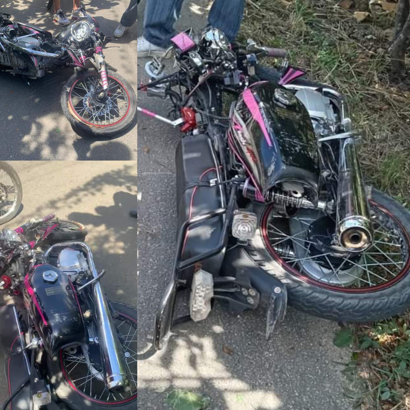 Resulta herido de gravedad joven chocó motocicleta que conducía contra un poste de luz en Sosúa
