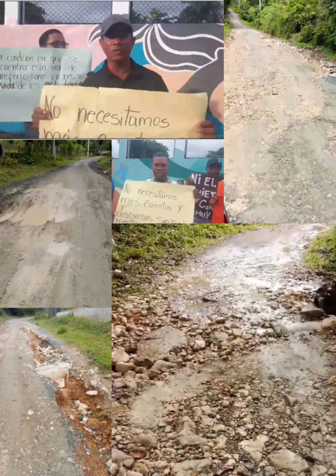    Realizan protesta en Puerto Plata exigiendo reparación carretera Sabana Grande-Cantabria-Mary Vásquez