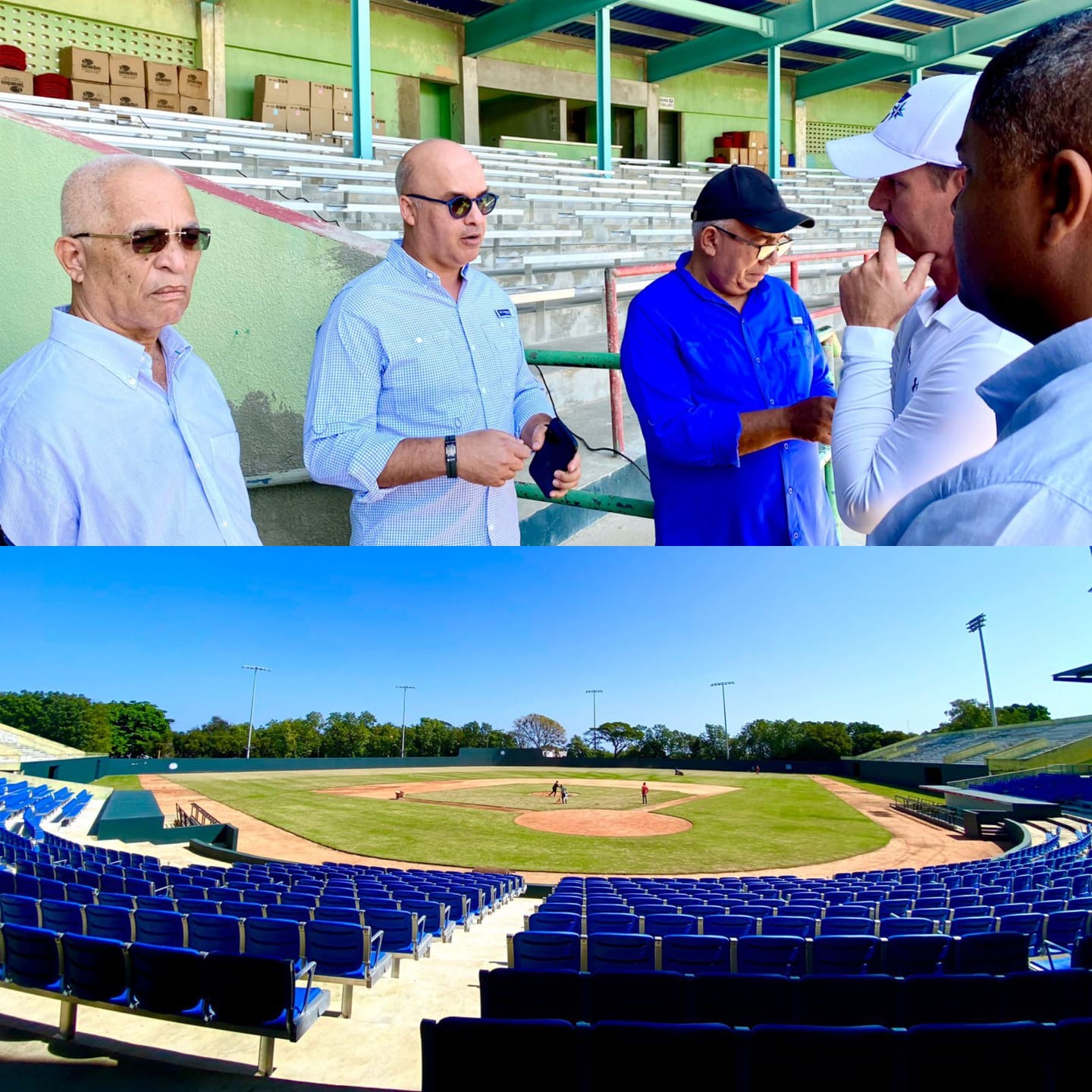  Ministro Administrativo de la Presidencia inspecciona remodelación estadio José Briseño