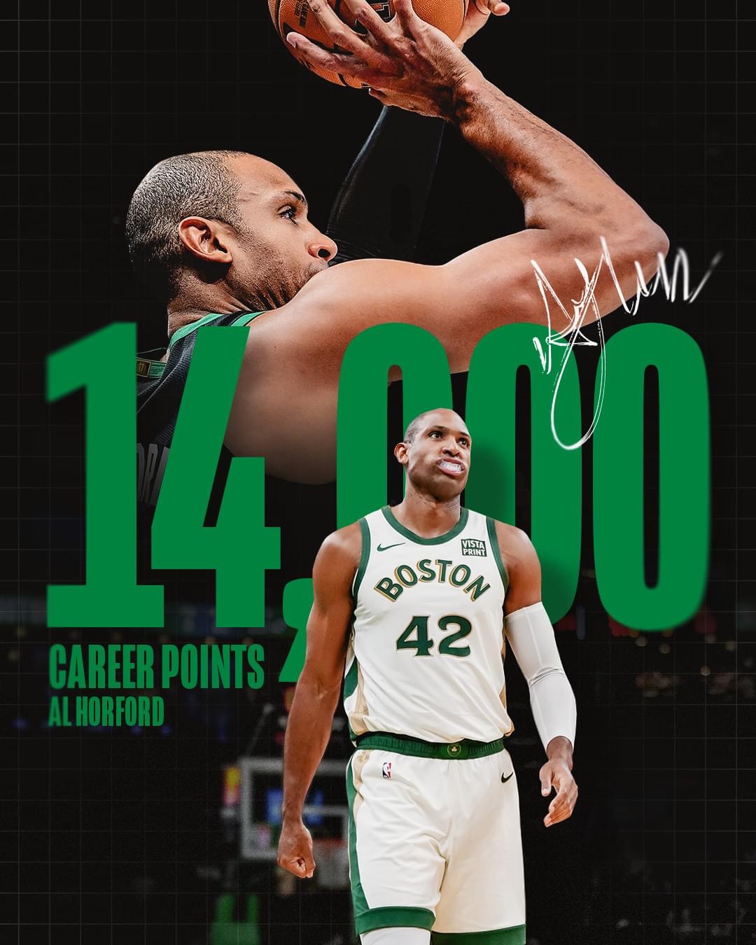 Puertoplateño Al Horford hace historia y llega a los 14,000 puntos en la NBA  