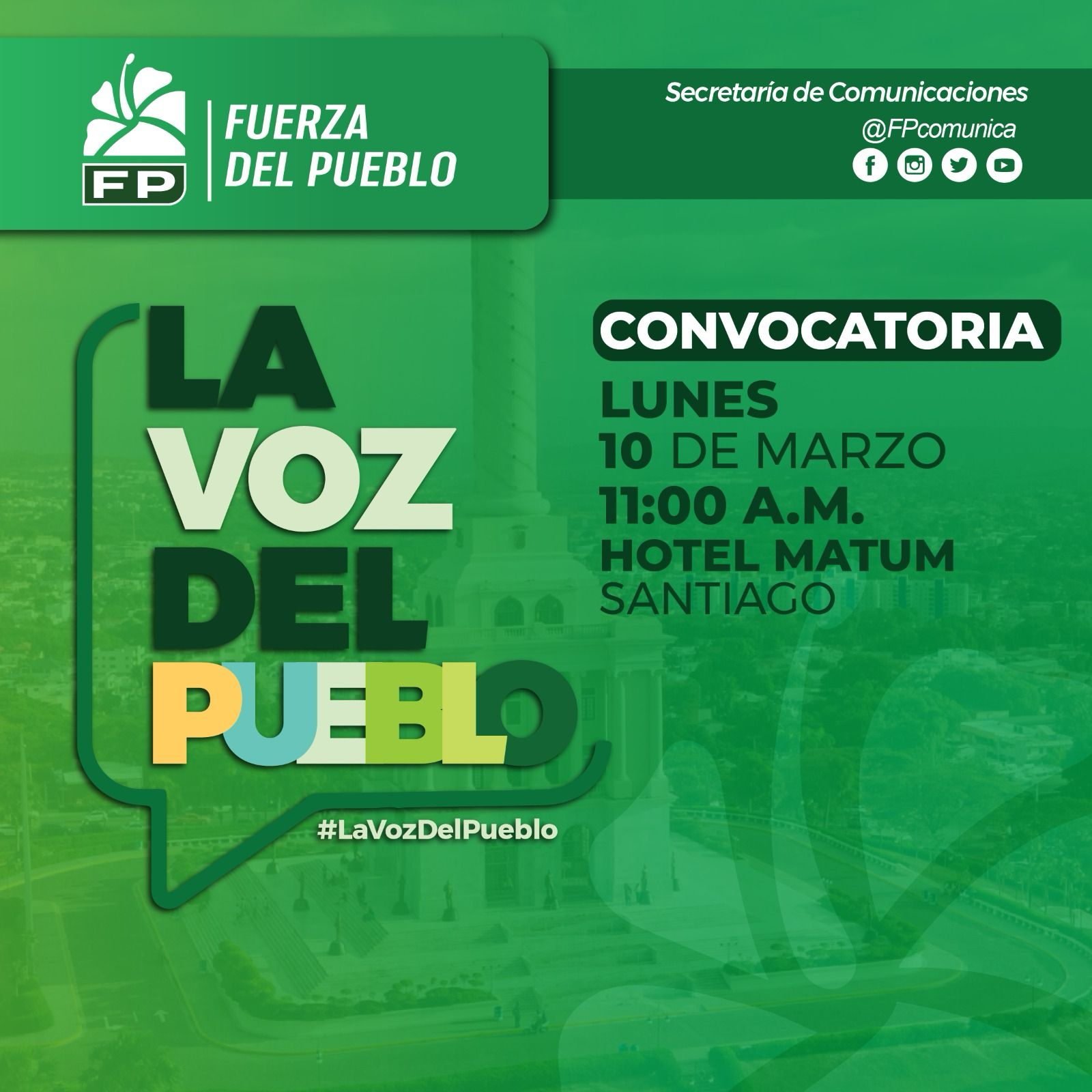  Leonel regresa con La Voz del Pueblo este lunes a Santiago